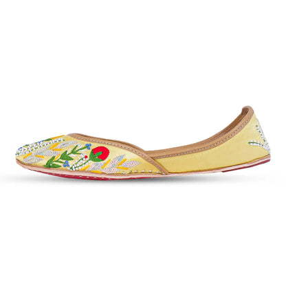 Floral Sunshine Embroidered Juttis