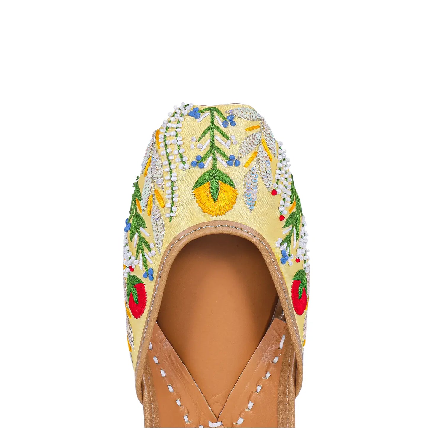 Floral Sunshine Embroidered Juttis